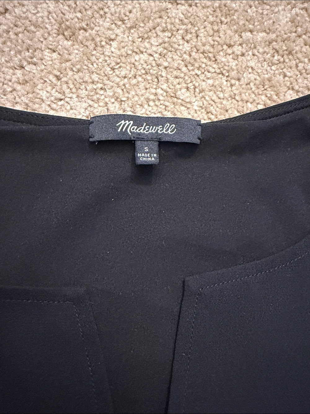 Madewell Starland Black Long-Sleeve Shift Dress Size Small - Picture 10 of 11